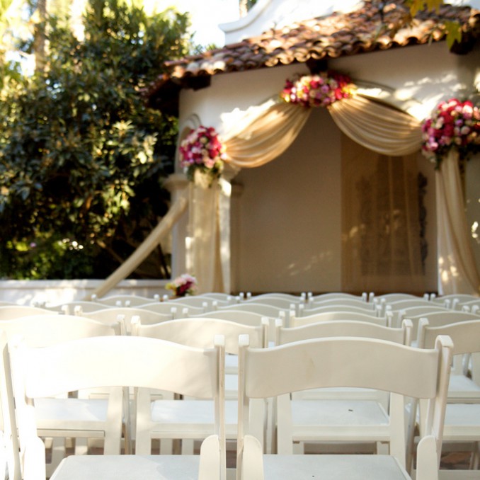White Padded Resin Chair Wedding